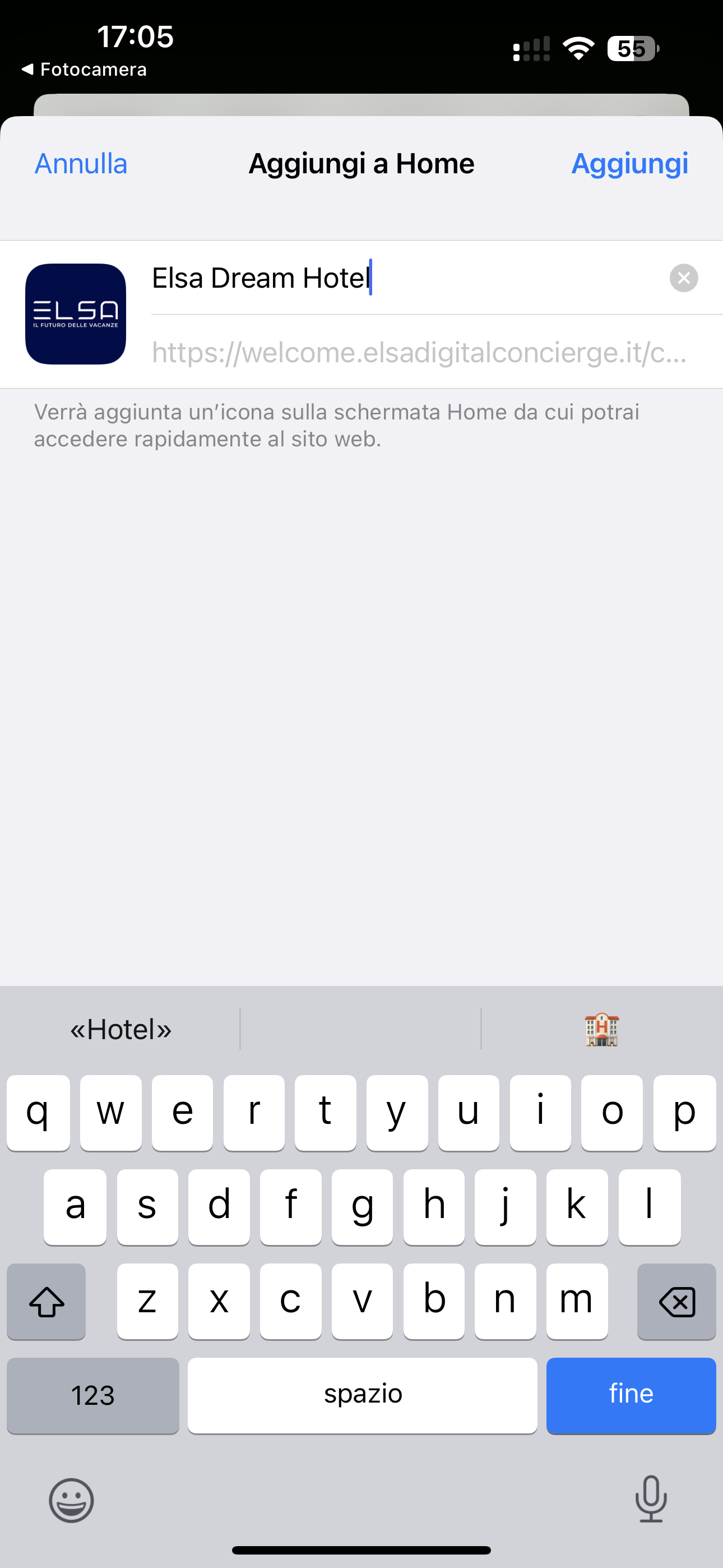 Conferma aggiunta